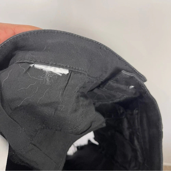 KanCan Black Distressed Raw Frayed Hem High Rise Denim Shorts Women's - Picture 3 of 10